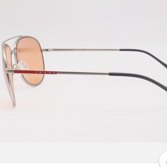 Prada Aviator Sunglasses with Orange Lenses - Picture 4 of 6